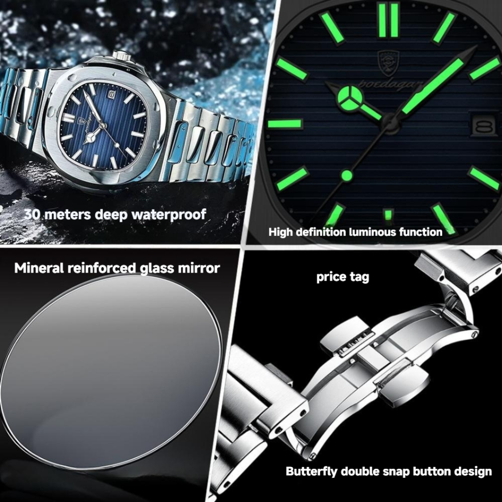 Swiss brand new waterproof ultra-thin men's watch calendar quartz watch