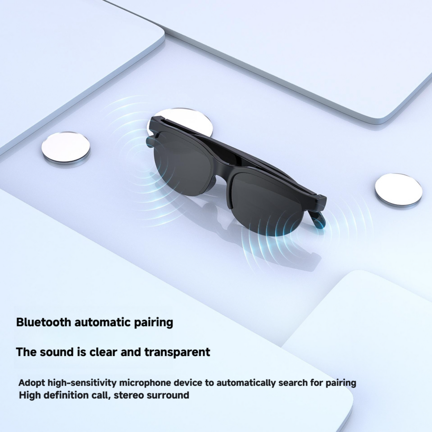 Smart translation Bluetooth glasses headset wireless sports running cycling HD call anti-blue light sunglasses